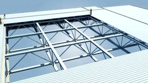 幕墙安装动画--滑移式采光天窗施工工法